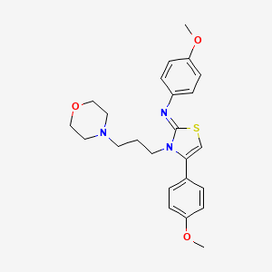 molecular formula C24H29N3O3S B2367265 (Z)-4-methoxy-N-(4-(4-methoxyphenyl)-3-(3-morpholinopropyl)thiazol-2(3H)-ylidene)aniline CAS No. 861815-06-7