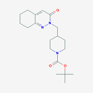 molecular formula C19H29N3O3 B2367270 tert-butyl 4-[(3-oxo-2,3,5,6,7,8-hexahydrocinnolin-2-yl)methyl]piperidine-1-carboxylate CAS No. 2379996-86-6