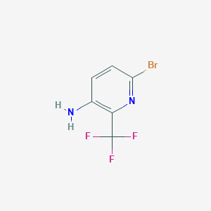 molecular formula C6H4BrF3N2 B2367300 6-Bromo-2-(trifluoromethyl)pyridin-3-amine CAS No. 1805123-62-9