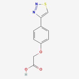 molecular formula C10H8N2O3S B2367309 2-(4-(1,2,3-Thiadiazol-4-yl)phenoxy)acetic acid CAS No. 1374408-13-5