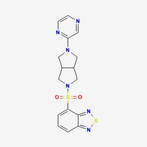 molecular formula C16H16N6O2S2 B2367333 4-{[5-(Pyrazin-2-yl)-octahydropyrrolo[3,4-c]pyrrol-2-yl]sulfonyl}-2,1,3-benzothiadiazole CAS No. 2415518-39-5