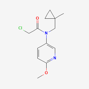 molecular formula C13H17ClN2O2 B2367355 2-Chloro-N-(6-methoxypyridin-3-yl)-N-[(1-methylcyclopropyl)methyl]acetamide CAS No. 2411226-53-2