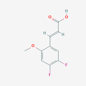 molecular formula C10H8F2O3 B2367379 4,5-Difluoro-2-methoxycinnamic acid CAS No. 886499-69-0