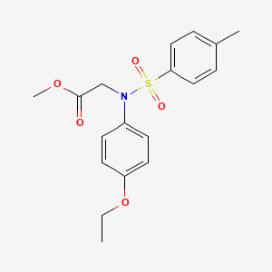 molecular formula C18H21NO5S B2367386 Methyl N-(4-ethoxyphenyl)-N-[(4-methylphenyl)sulfonyl]glycinate CAS No. 425427-30-1