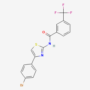 molecular formula C17H10BrF3N2OS B2367388 N-[4-(4-bromophenyl)-1,3-thiazol-2-yl]-3-(trifluoromethyl)benzamide CAS No. 330189-76-9