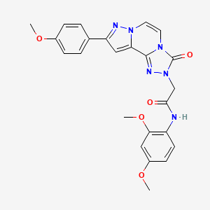 molecular formula C24H22N6O5 B2367407 N-(2,4-dimethoxyphenyl)-2-[9-(4-methoxyphenyl)-3-oxopyrazolo[1,5-a][1,2,4]triazolo[3,4-c]pyrazin-2(3H)-yl]acetamide CAS No. 1251591-57-7