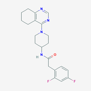 molecular formula C21H24F2N4O B2367421 2-(2,4-difluorophenyl)-N-[1-(5,6,7,8-tetrahydroquinazolin-4-yl)piperidin-4-yl]acetamide CAS No. 1904306-37-1