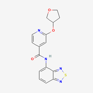 molecular formula C16H14N4O3S B2367436 N-(2,1,3-benzothiadiazol-4-yl)-2-(oxolan-3-yloxy)pyridine-4-carboxamide CAS No. 1903398-65-1