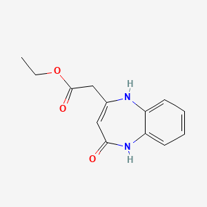 molecular formula C13H14N2O3 B2367466 Ethyl 2-(2-oxo-1,5-dihydro-1,5-benzodiazepin-4-yl)acetate CAS No. 91806-95-0