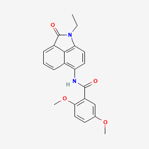 molecular formula C22H20N2O4 B2367470 N-(1-ethyl-2-oxo-1,2-dihydrobenzo[cd]indol-6-yl)-2,5-dimethoxybenzamide CAS No. 955825-86-2