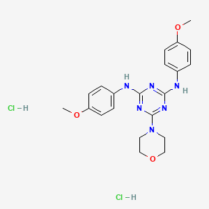 B2367480 N2,N4-bis(4-methoxyphenyl)-6-morpholino-1,3,5-triazine-2,4-diamine dihydrochloride CAS No. 1179498-51-1