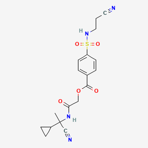 molecular formula C18H20N4O5S B2367482 [(1-Cyano-1-cyclopropylethyl)carbamoyl]methyl 4-[(2-cyanoethyl)sulfamoyl]benzoate CAS No. 871921-05-0