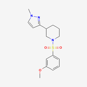 1-((3-methoxyphenyl)sulfonyl)-3-(1-methyl-1H-pyrazol-3-yl)piperidine