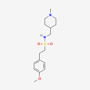 2-(4-methoxyphenyl)-N-((1-methylpiperidin-4-yl)methyl)ethanesulfonamide
