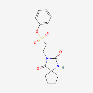 Phenyl 2-(2,4-dioxo-1,3-diazaspiro[4.4]non-3-yl)ethanesulfonate