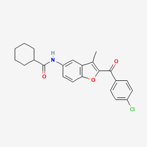 N-[2-(4-chlorobenzoyl)-3-methyl-1-benzofuran-5-yl]cyclohexanecarboxamide