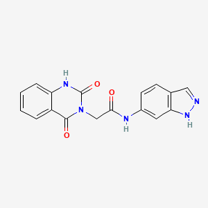 B2367545 2-(2,4-dioxo-1,2-dihydroquinazolin-3(4H)-yl)-N-(1H-indazol-6-yl)acetamide CAS No. 1251686-23-3