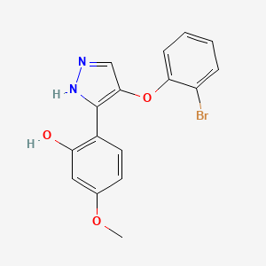 2-(4-(2-bromophenoxy)-1H-pyrazol-3-yl)-5-methoxyphenol
