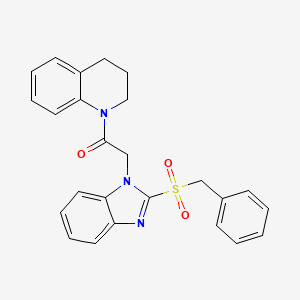 2-(2-(benzylsulfonyl)-1H-benzo[d]imidazol-1-yl)-1-(3,4-dihydroquinolin-1(2H)-yl)ethanone