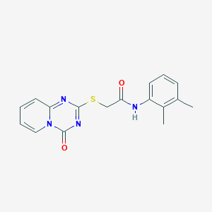 molecular formula C17H16N4O2S B2367571 N-(2,3-dimethylphenyl)-2-({4-oxo-4H-pyrido[1,2-a][1,3,5]triazin-2-yl}sulfanyl)acetamide CAS No. 896325-95-4