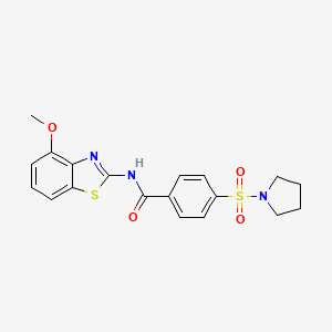N-(4-methoxybenzo[d]thiazol-2-yl)-4-(pyrrolidin-1-ylsulfonyl)benzamide