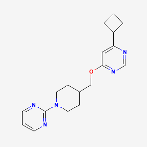 4-Cyclobutyl-6-((1-(pyrimidin-2-yl)piperidin-4-yl)methoxy)pyrimidine