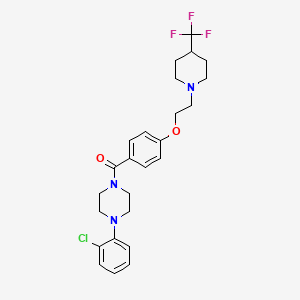 [4-(2-Chlorophenyl)piperazino](4-{2-[4-(trifluoromethyl)piperidino]ethoxy}phenyl)methanone