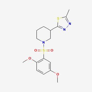 2-(1-((2,5-Dimethoxyphenyl)sulfonyl)piperidin-3-yl)-5-methyl-1,3,4-thiadiazole