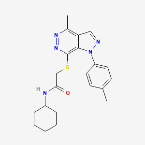 N-cyclohexyl-2-((4-methyl-1-(p-tolyl)-1H-pyrazolo[3,4-d]pyridazin-7-yl)thio)acetamide