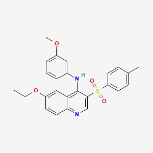 molecular formula C25H24N2O4S B2367586 6-ethoxy-N-(3-methoxyphenyl)-3-tosylquinolin-4-amine CAS No. 902914-90-3