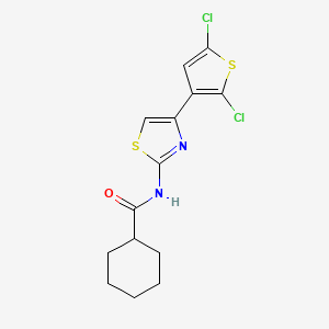 N-(4-(2,5-dichlorothiophen-3-yl)thiazol-2-yl)cyclohexanecarboxamide