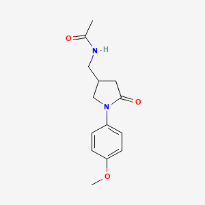 N-((1-(4-methoxyphenyl)-5-oxopyrrolidin-3-yl)methyl)acetamide