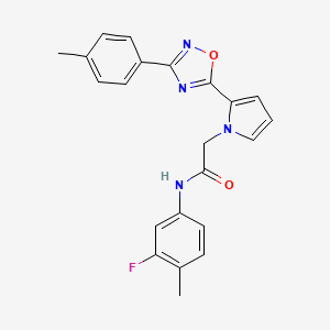 N-(3-fluoro-4-methylphenyl)-2-{2-[3-(4-methylphenyl)-1,2,4-oxadiazol-5-yl]-1H-pyrrol-1-yl}acetamide