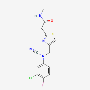 2-(4-{[(3-chloro-4-fluorophenyl)(cyano)amino]methyl}-1,3-thiazol-2-yl)-N-methylacetamide