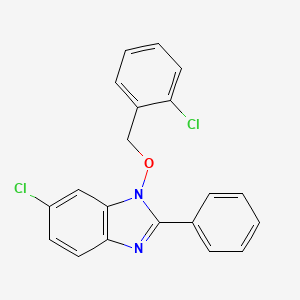 6-Chloro-1-[(2-chlorophenyl)methoxy]-2-phenylbenzimidazole