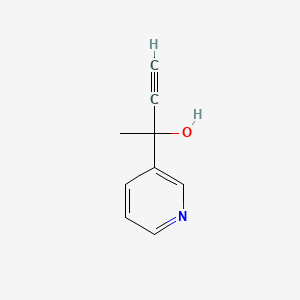 molecular formula C9H9NO B2367630 3-Pyridinemethanol, alpha-ethynyl-alpha-methyl- CAS No. 99357-64-9