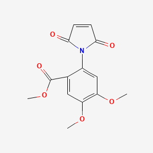 molecular formula C14H13NO6 B2367631 methyl 2-(2,5-dioxo-2,5-dihydro-1H-pyrrol-1-yl)-4,5-dimethoxybenzoate CAS No. 532954-24-8