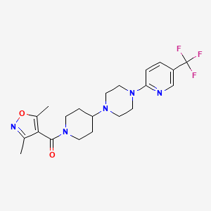 (3,5-Dimethylisoxazol-4-yl)(4-(4-(5-(trifluoromethyl)pyridin-2-yl)piperazin-1-yl)piperidin-1-yl)methanone