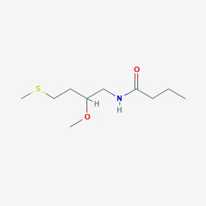molecular formula C10H21NO2S B2367643 N-(2-Methoxy-4-methylsulfanylbutyl)butanamide CAS No. 2310125-58-5