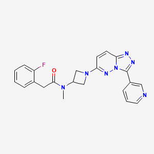 2-(2-Fluorophenyl)-N-methyl-N-[1-(3-pyridin-3-yl-[1,2,4]triazolo[4,3-b]pyridazin-6-yl)azetidin-3-yl]acetamide