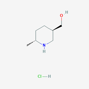 [(3r,6r)-6-Methylpiperidin-3-yl]methanol hydrochloride