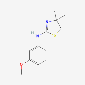 molecular formula C12H16N2OS B2367646 N-(3-methoxyphenyl)-4,4-dimethyl-4,5-dihydro-1,3-thiazol-2-amine CAS No. 380437-05-8