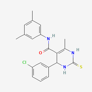 4-(3-chlorophenyl)-N-(3,5-dimethylphenyl)-6-methyl-2-thioxo-1,2,3,4-tetrahydropyrimidine-5-carboxamide