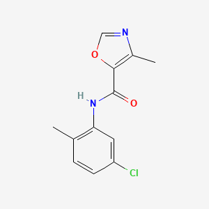 molecular formula C12H11ClN2O2 B2367662 N-(5-chloro-2-methylphenyl)-4-methyl-1,3-oxazole-5-carboxamide CAS No. 862829-03-6
