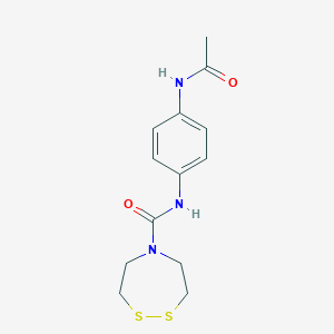 N-(4-acetamidophenyl)-1,2,5-dithiazepane-5-carboxamide