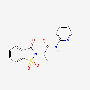 2-(1,1-dioxido-3-oxobenzo[d]isothiazol-2(3H)-yl)-N-(6-methylpyridin-2-yl)propanamide