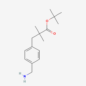 Tert-butyl 3-[4-(aminomethyl)phenyl]-2,2-dimethylpropanoate