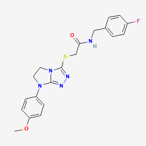 N-(4-fluorobenzyl)-2-((7-(4-methoxyphenyl)-6,7-dihydro-5H-imidazo[2,1-c][1,2,4]triazol-3-yl)thio)acetamide
