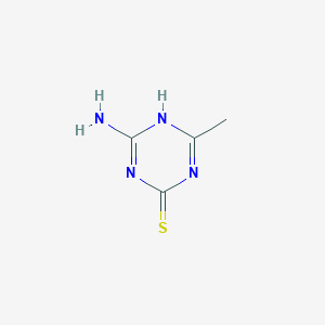 molecular formula C4H6N4S B2367776 4-Amino-6-methyl-1,3,5-triazine-2-thiol CAS No. 30369-70-1