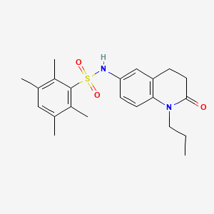 2,3,5,6-tetramethyl-N-(2-oxo-1-propyl-1,2,3,4-tetrahydroquinolin-6-yl)benzenesulfonamide